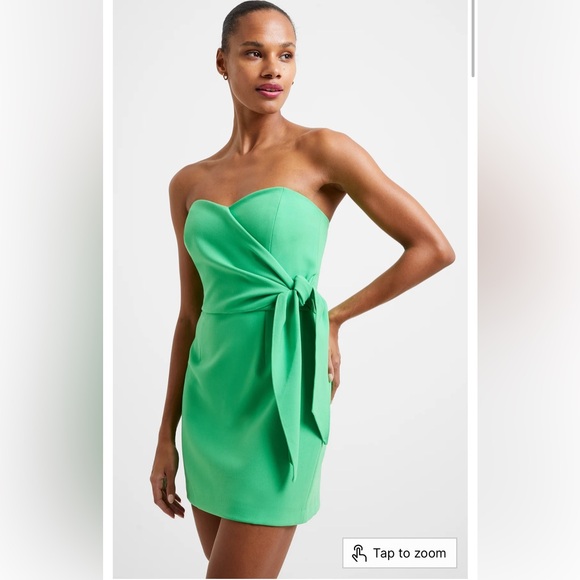 French Connection Whisper Strapless Bow Dress - Picture 1 of 5